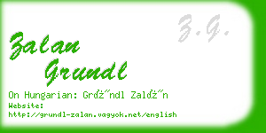 zalan grundl business card